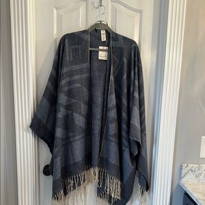 a.n.a Blue Fringe Wrap